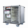 Chariot armoire modulaire en acier inox à 2 sections verticales