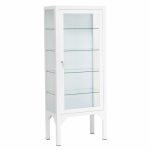 Armoire vitrine 1 porte sur pieds