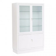 Armoire vitrine large 2 portes avec caisson Armoire vitrine large 2 portes avec caisson