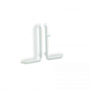 Barre d'appui  "ERGOGRIP" angle 90° horizontale inox époxy blanche Barre d'appui  "ERGOGRIP" angle 90° horizontale inox époxy blanche