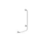 Barre d'appui  "ERGOGRIP" angle 90° verticale en  acier époxy blanche