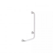 Barre d'appui  "ERGOGRIP" angle 90° verticale en  inox époxy blanc Barre d'appui  "ERGOGRIP" angle 90° verticale en  inox époxy blanc