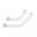 Barre d'appui  "ERGOGRIP" coudée 135° acier époxy blanche