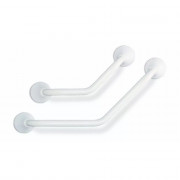 Barre d'appui  "ERGOGRIP" coudée 135° acier époxy blanche Barre d'appui  "ERGOGRIP" coudée 135° acier époxy blanche