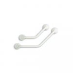 Barre d'appui  "ERGOGRIP" coudée 135° inox poli support blanc