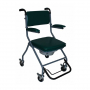Fauteuil garde-robe à roulettes avec accoudoirs relevables
