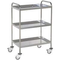 Chariot de soins trois étagères Chariot de soins trois étagères