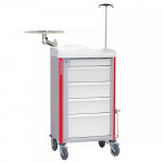 Chariot d'urgences à tiroirs jointifs 600 x 400 mm