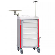 Chariot d'urgences à tiroirs jointifs 600 x 400 mm Chariot d'urgences à tiroirs jointifs 600 x 400 mm