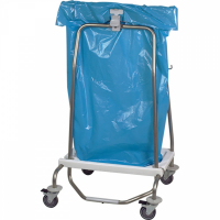Chariot à linge médical avec fermeture hermétique en acier inoxydable