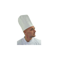 Toque plissée en papier blanche réglable  Toque plissée en papier blanche réglable