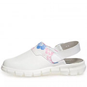 Sabot de travail milieu médical Abeba blanc imprimé Sabot de travail milieu médical Abeba blanc imprimé