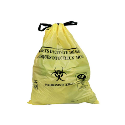 Sac plastique DASRI 15 à 110 litres liens coulissant