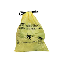 Sac plastique DASRI 15 à 110 litres liens coulissant