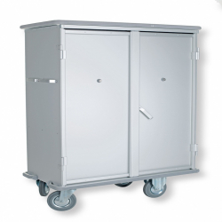 Chariot armoire avec 2 étagères et pare-chocs supérieur