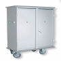 Chariot armoire avec 2 étagères et pare-chocs supérieur