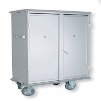 Chariot armoire avec 2 étagères et pare-chocs supérieur
