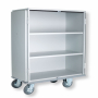 Chariot armoire avec 2 étagères