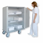 Chariot armoire avec 2 étagères