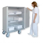 Chariot armoire avec 2 étagères Chariot armoire avec 2 étagères