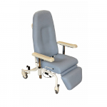 Fauteuil de repos CAYEUX - Dossier/jambière indépendants - Sur roulettes - Accoudoirs réglables