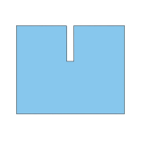 Champ opératoire 200 x 240 cm avec fenêtre adhésive en "U" Champ opératoire 200 x 240 cm avec fenêtre adhésive en "U"