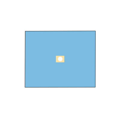 Champs Chirurgicaux Non Tissés à Deux Couches avec Fenêtre Adhésive Centrale Champs Chirurgicaux Non Tissés à Deux Couches avec Fenêtre Adhésive Centrale