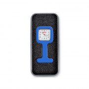 Montre Infirmière Carrée en Silicone avec Étui Aluminium – Bleue Montre Infirmière Carrée en Silicone avec Étui Aluminium – Bleue