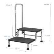 Marchepied avec rampe en inox