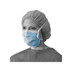 Masque chirurgical type II 3 plis avec attaches lanières