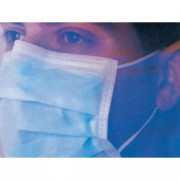 Masque facial MASKELLA® bleu clair avec élastiques auriculaires Masque facial MASKELLA® bleu clair avec élastiques auriculaires