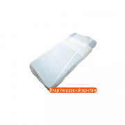 Kit literie drap, drap housse et taie Kit literie drap, drap housse et taie