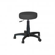 Tabouret à roulettes réglable en similicuir. Tabouret à roulettes réglable en similicuir.