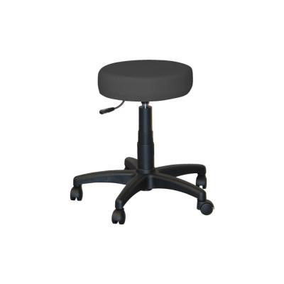 Tabouret à roulettes réglable en similicuir. Tabouret à roulettes réglable en similicuir.