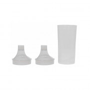 Verre à 2 becs ergonomique avec couvercles Verre à 2 becs ergonomique avec couvercles