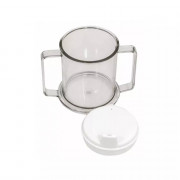 Verre avec 2 anses en plastique transparent Verre avec 2 anses en plastique transparent