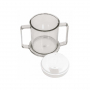 Verre avec 2 anses en plastique transparent