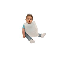 Bavoir Enfant PE + Ouate Blanc - Grand Modèle