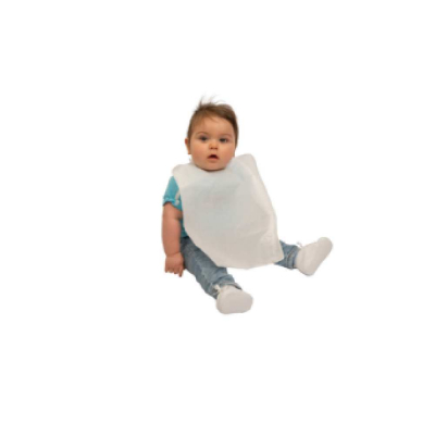 Bavoir Enfant PE + Ouate Blanc - Grand Modèle