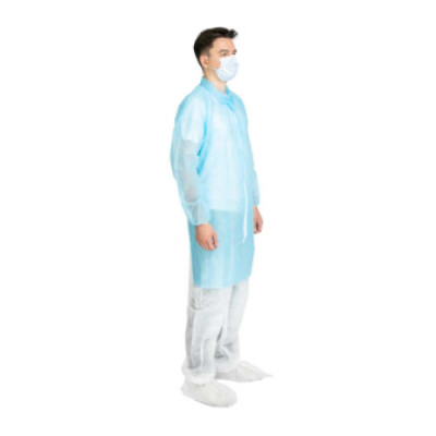 Blouse d’Hygiène à Usage Unique avec fermeture ZIP - Bleu ciel Blouse d’Hygiène à Usage Unique avec fermeture ZIP - Bleu ciel