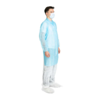 Blouse d’Hygiène à Usage Unique avec fermeture ZIP - Bleu ciel Blouse d’Hygiène à Usage Unique avec fermeture ZIP - Bleu ciel