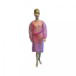 Blouse de protection jetable rose en PP