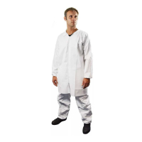 Blouse Hygiène SMS +PE avec col - Blanc  Blouse Hygiène SMS +PE avec col - Blanc