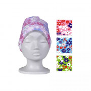 Coiffe motifs floraux  à usage unique, non stérile